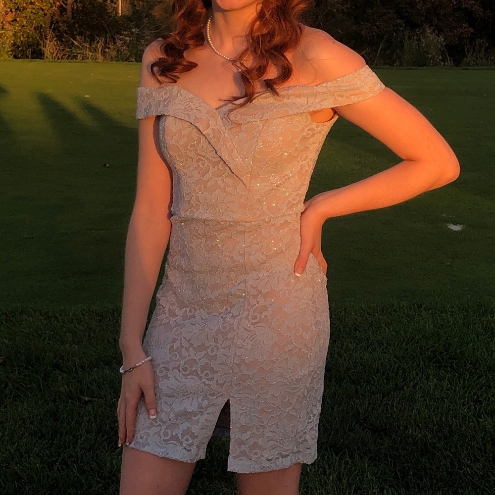 Blue semi-formal dress